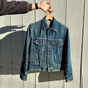 Vintage Roebuck's Denim Trucker Jacket Dark Wash Jean Jacket 100% Cotton XS